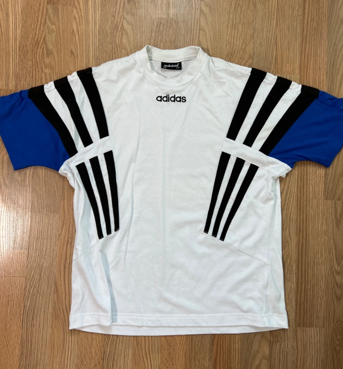 Vintage Adidas Football T-shirt 90s L size Rare | eBay