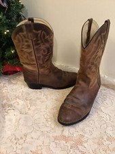 SMOKY MOUNTAIN COWBOY Boots Kid's Youth OILED BOOT 3034Y Brown Size 5 D