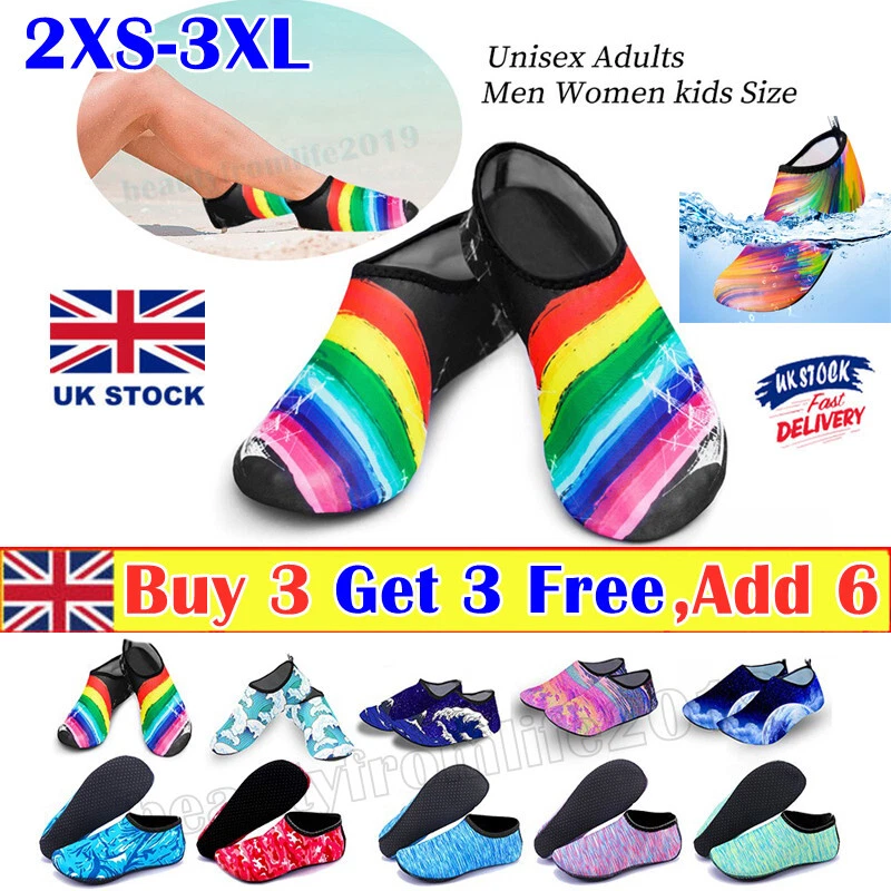 Adults Kids Water Shoes Non Slip Aqua Socks Beach Swim Pool Surf