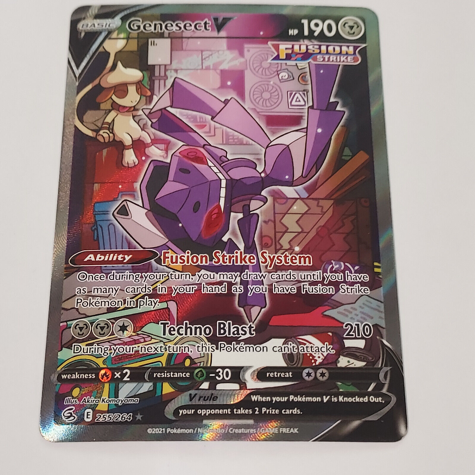  Genesect V - 255/264 - Full Art Ultra Rare - Sword & Shield -  Fusion Strike : Sports & Outdoors