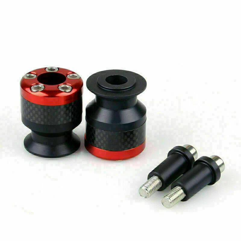 Universal Motorcycle CNC Carbon Fiber 8mm Swingarm Sliders Spools Red D - Изображение 3 из 3