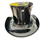 BLENKO MCM LARGE HANDBLOWN BLACK TOP HAT ART GLASS ICE BUCKET VASE DON SHEPARD
