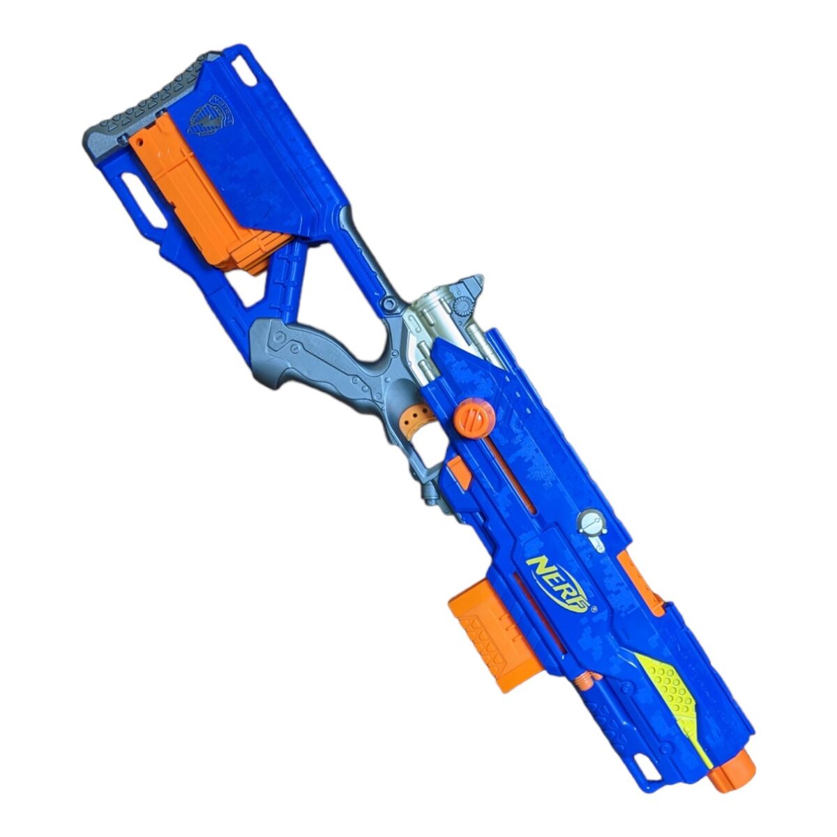 RARE!! Nerf N-Strike Longstrike CS-6 Dart Blaster Blue Tested