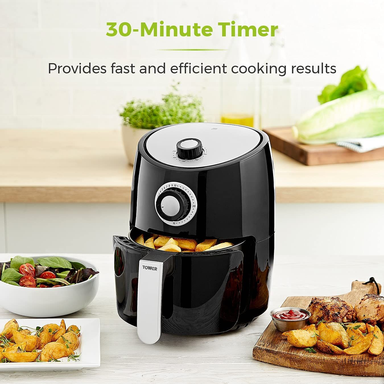 Tower T17023 Vortx Manual Air Fryer Oven with Rapid Circulation and 30