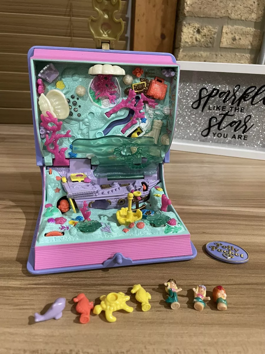 POLLY POCKET 95 SPARKLING MERMAID ADVENTURE LIVRE ENCHANTE PALAIS