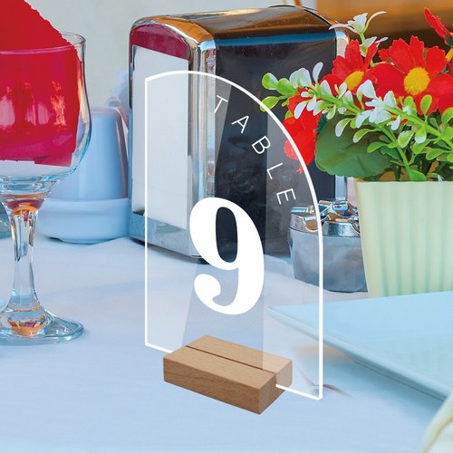 Table Number Plate Table Number Sign Card Display Stand Menu Display Frame - Picture 3 of 14