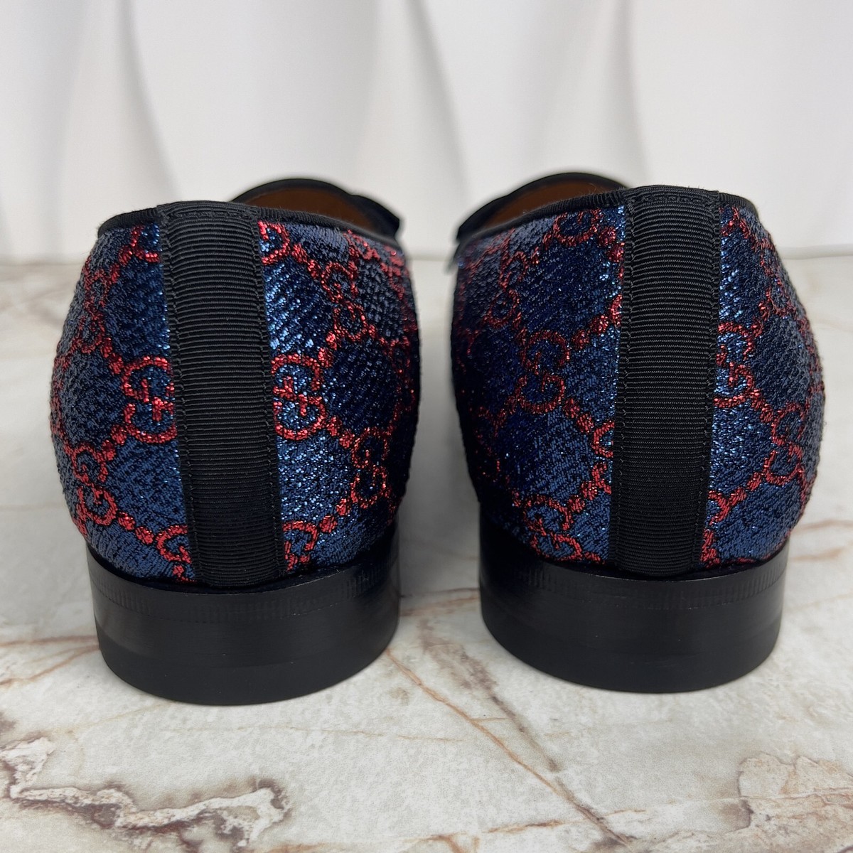 GUCCI マーモントミュールローファー Gucci Black leather mid-heel loafer, 39 - BOPF | Business of