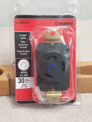 Legrand L630RCCV3 Industrial Grade Turn Lock 30 AMP Plug 250Vac