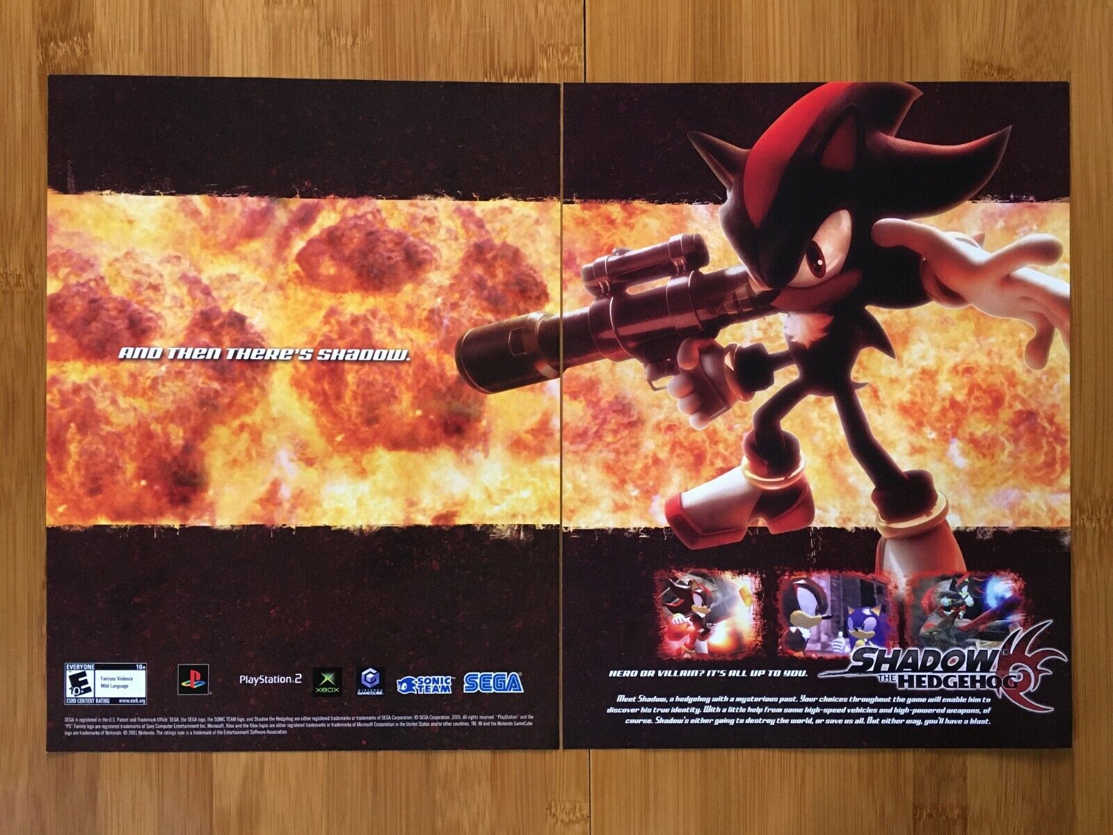 2005 Sonic X Action Figures Vintage Print Ad/Poster Shadow The Hedgehog  SEGA Art