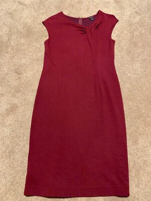 Womens Ann Taylor Burgundy sheath short sleeve Dress Size 8 Zipper stretchy | eBay Womens Ann Taylor Burgundy sheath short sleeve Dress Size 8 Zipper stretchy | eBay