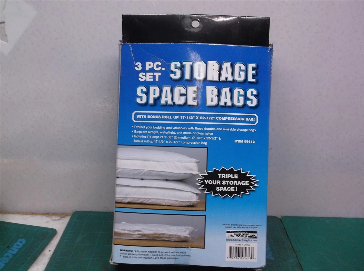 Reusable Vacuum Storage Bags, 3 Pack