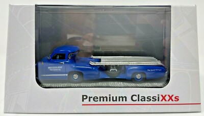 Miniature Premium ClassiXXs 1/43 Mercedes Benz Rennwagen Schnelltransporter Bleu