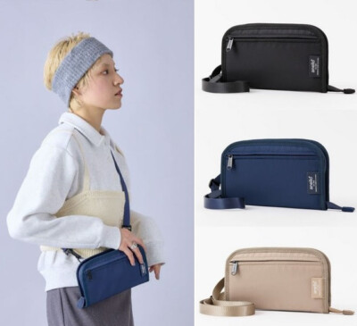 anello【COSMIC】2-Way Travel Long Wallet & Passport Pouch Crossbody Bag ATM0881