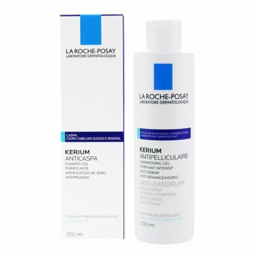 CHAMPÚ GEL ANTICASPA La Roche-Posay Kerium para cuero cabelludo sensible al aceite 200 ml - Imagen 2 de 2