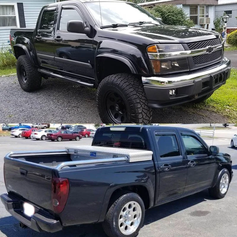 IN-CHANNEL Fit 2004-2012 Chevrolet Colorado Crew Cab Window Visor Sun Vent Guard Foto 2 de 4