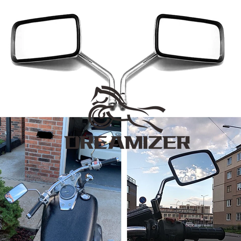 Espejos retrovisores rectangulares para moto Yamaha SRX250 SR400 SRX400 SR500 SRX600 Foto 2 de 4