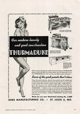 VTG 1949 Print Ad Thurmaduke Duke Manufacturing ST Louis Sexy Pin Girl Woman