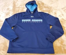 Under Armour Performance Mens pullover Hoodie size SMALL Blue w/ pocket