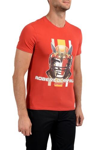 Roberto Cavalli "SPORT" Men's Red Graphic Stretch T-Shirt Sz S M L XL 2XL - Picture 2 of 8