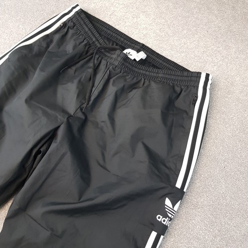 Adidas Mens Tracksuit Bottoms XL Black Shell Pants Originals Trefoil Superstar - Picture 2 of 9