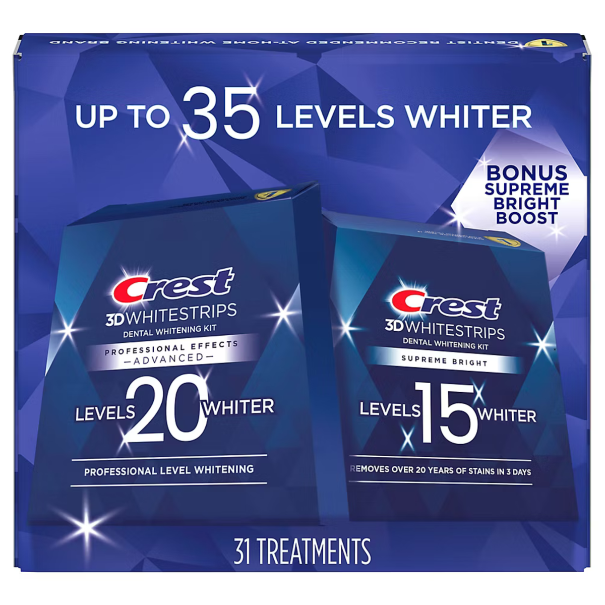 Crest 3D Whitestrips Professional Effects Advanced and
