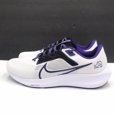 Men Size 13 - Nike Air Zoom Pegasus 40 TCU White Purple Running Shoes DZ5961-100