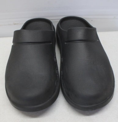 OEFOS BLACK RUBBER CLOGS MULES SHOES MEN display picture 2