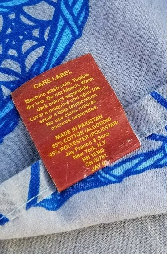 Juego de sábanas dobles Spiderman Marvel 2005 parte superior inferior ajustada y funda de almohada vintage Foto 4 de 4