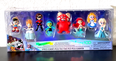 2023 Disney 100 EPIC TRANSFORMATION Set of 8 Figure Celebration