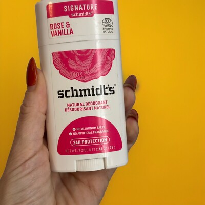 Schmidt's Rose + Vanilla Natural Deodorant No Aluminum 2.65 Fl. Oz