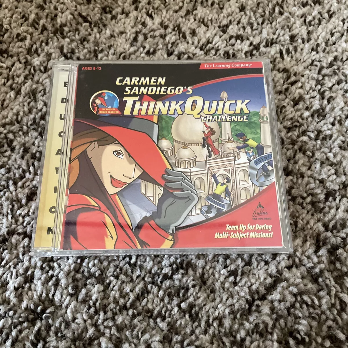 1999 Carmen Sandiego Think Quick Challenge PC CDRom Computer Game Win/Mac