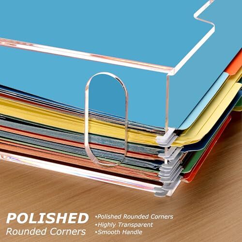 Hanging File Box Size Acrylic Hanging File Organizer, Clear Portable Letter - Picture 7 of 8