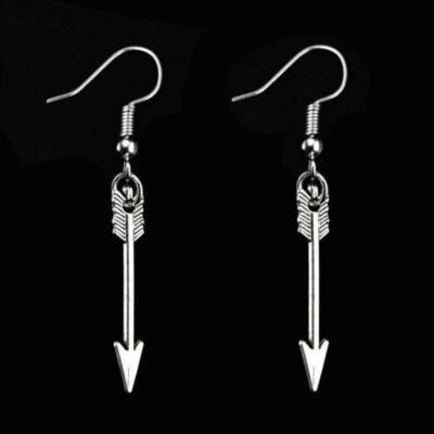 ARROW EARRINGS 2'' Wanderlust Archery Drop Dangle Stainless Steel Ear Wires NEW