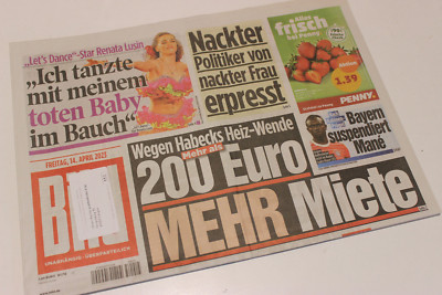 BILDzeitung 14.04.2023 April Geburt Geburtstag Renata Lusin totes Baby