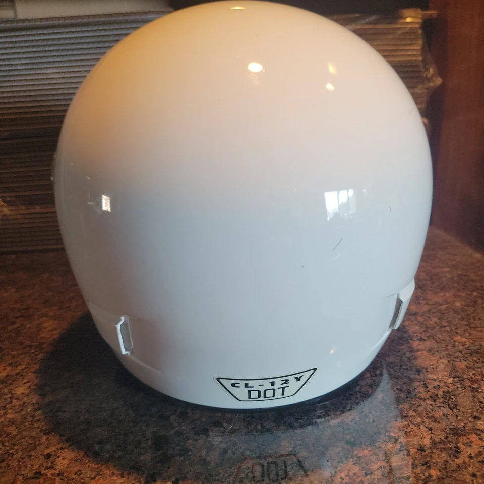 HJC CL-12y DOT 白色摩托车头盔 全脸 青少年 L/Xl — 第 4/4 张图片