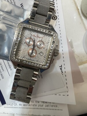 Marc Ecko Watch E27537G1 Rare Heavy Watch Professional 50m Silver