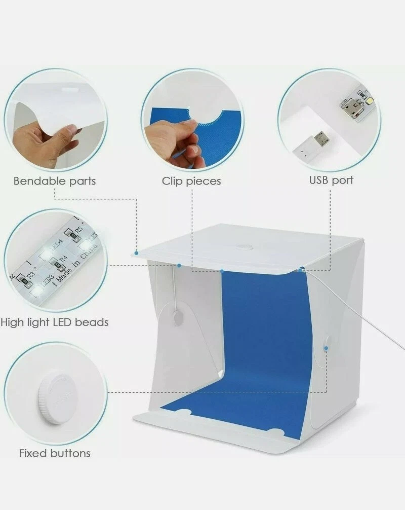 AMZDEAL 16x16 Inch Portable Studio Light Box Model Amzdeal ZK RY 08