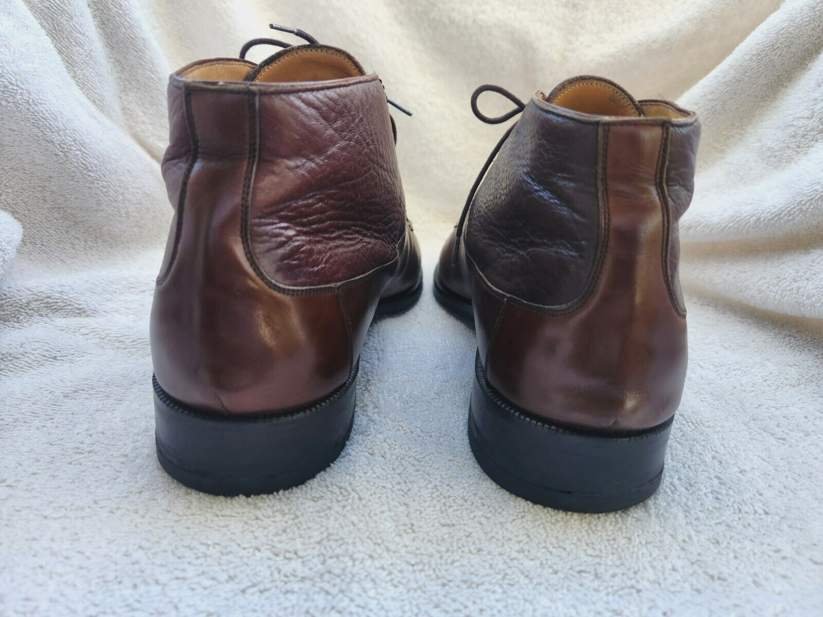 SAOLA MEZLAN Grembiule Pelle Marrone Punta Spaccata Derby Scarpe Eleganti 7 5 Stivaletti Uomo