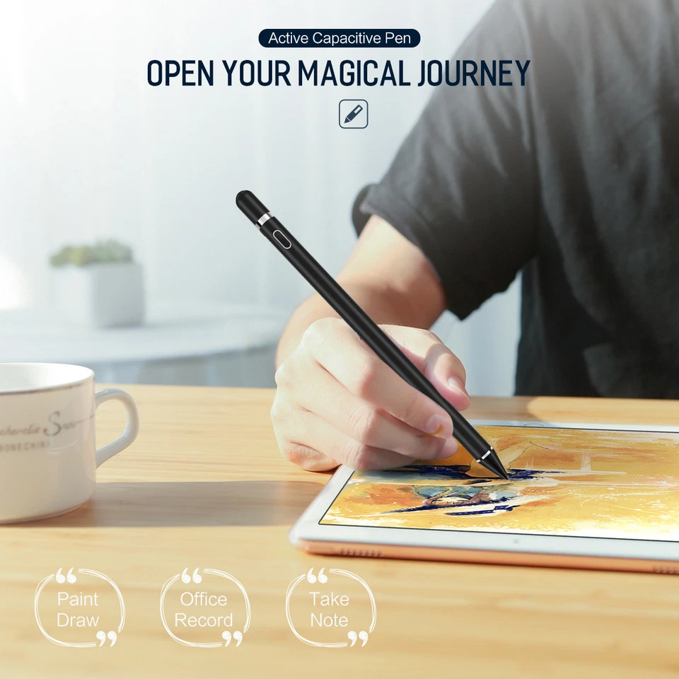 Rechargeable Sensitive Touch Screen Pen Pencil Stylus For iPhone iPad Samsung PC - Image 2 of 4