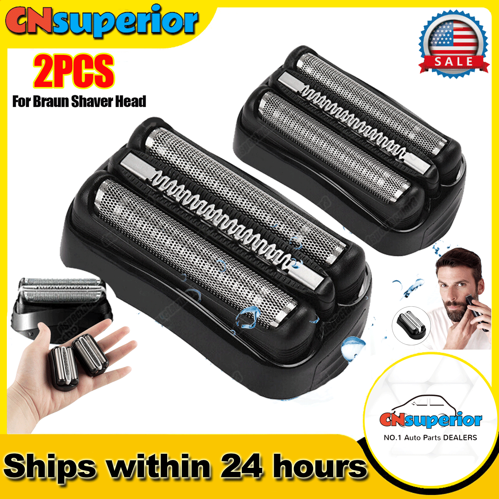 2* For Braun Shaver Foil Head Part Cutter Razor Blade 32B 3 Series A Replacement