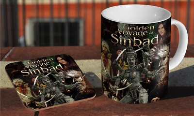 The Golden Voyage Of Sindbad - Keramik Kaffee-/Teetasse + passender Untersetzer 