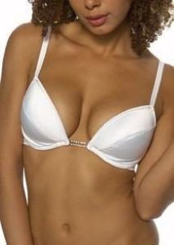 Splendour WHITE Low Cut Front Frontless Padded Plunge Bra Various Size - Picture 1 of 5