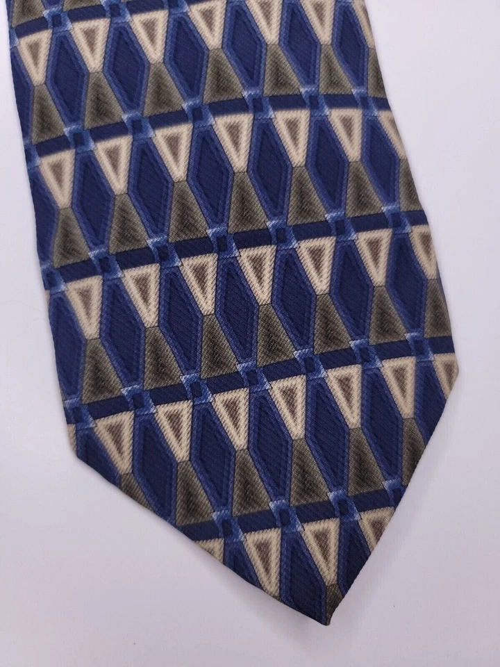 Corbata formal Henry Grethel para hombre 56"Lx3,75"W azul marino/verde Foto 2 de 4