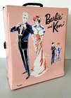 Barbie & Ken light pink double wardrobe trunk, Vintage 1963, Ponytail carry case