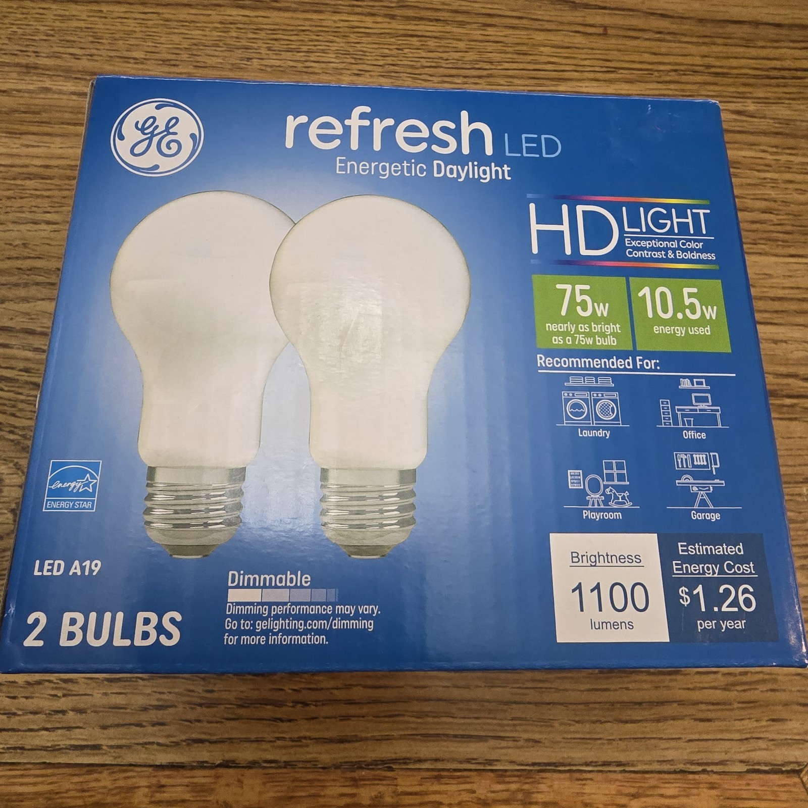 - A19 - 2-pack New Nos - Energetic Daylight