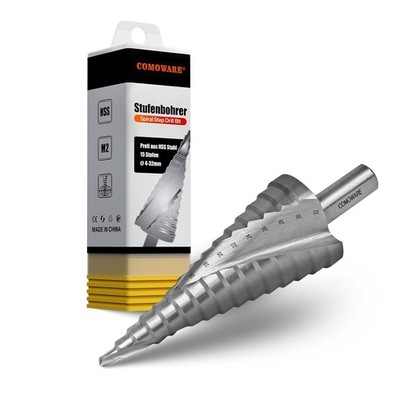 Stufenbohrer 4 32 mm, 15 Stufen, HSS M2 Kobalt, 10 mm Schaft  