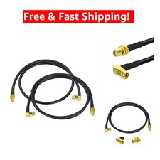 High-Performance 1m SMA Male to Female RG58 Coaxial Cable 2-Pack for Ham Radio