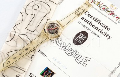 Swatch Special Collectors 1993 - GZ124 - Scribble - Neu