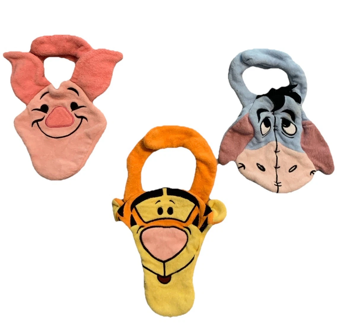 Vintage Disney Tigger Face, Piglet Face & Eeyore Face - Winnie the Pooh Bib set