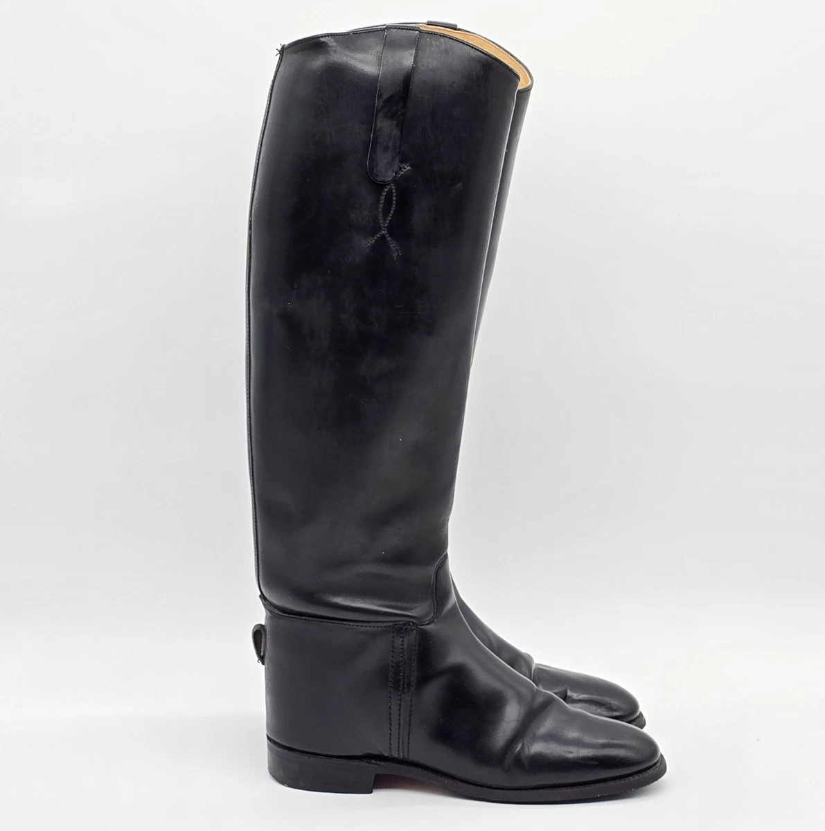 Bottes D'équitation Marlborough En Cuir Noir – Femmes, Taille 5.5 US (Confort Et élégance équestres)